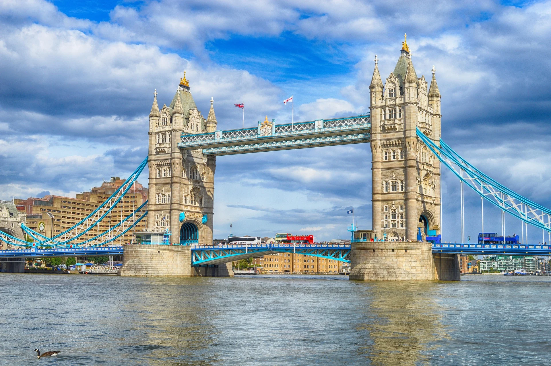 london-tower-bridge London skyline view featuring Tower Bridge over the Thames